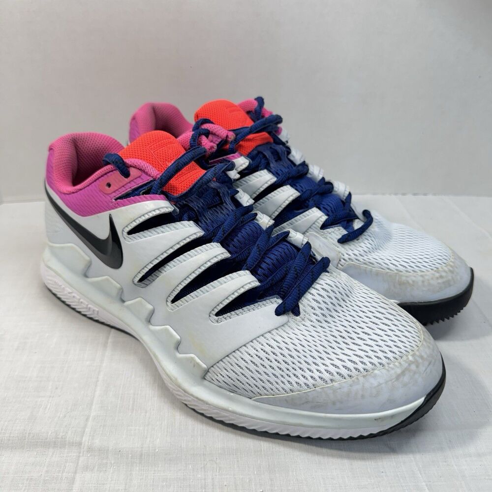 Nike Air Zoom Vapor X Roger Federer Tennis Shoes Mens 9 AA8030-401 Laser Fuchsia